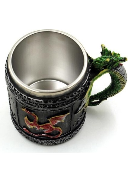 Ejderha 3D Kahve Kupa Bira 450 ml Fincan Duvar Paslanmaz Çelik Reçine Dragons Hediye Kupası Bardaklar Kahve Tumbler Içme Gözlük | Tumblers (Yurt Dışından) modelleri