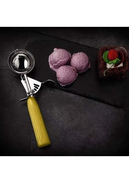 Çerez Scoop Set, 1 Adet Tetikleyici ile Dondurma Kepçe, Paslanmaz Çelik Kurabiye Hamur Scooper Pişirme | Dondurma Makineleri (Yurt Dışından) fiyatları