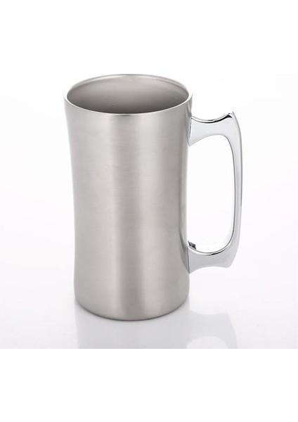 20 Oz Paslanmaz Çelik Vakum Çift Duvar Yalıtımlı Bira Kupa Kahve Fincanı Süt Su Soda Tumbler Saplı | Kupalar (Gümüş) (Yurt Dışından)