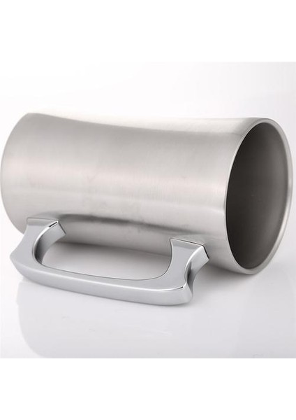 20 Oz Paslanmaz Çelik Vakum Çift Duvar Yalıtımlı Bira Kupa Kahve Fincanı Süt Su Soda Tumbler Saplı | Kupalar (Gümüş) (Yurt Dışından)