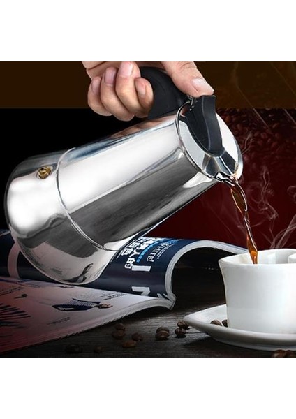 Paslanmaz Çelik Kahve Pot Mocha Espresso Latte Percolator Soba Kahve Makinesi Pot Percolator Içecek Aracı Cafetiere | Kahve Kapları (Yurt Dışından)