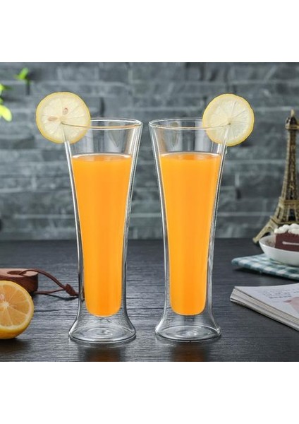 Şarap Bardakları Içme Viski Fincan Kahve Suyu Su Bardağı Çay Yaratıcı Kupa Çift Alt Cam Kupalar Ev Için | Şarap Kadehleri (Yurt Dışından)