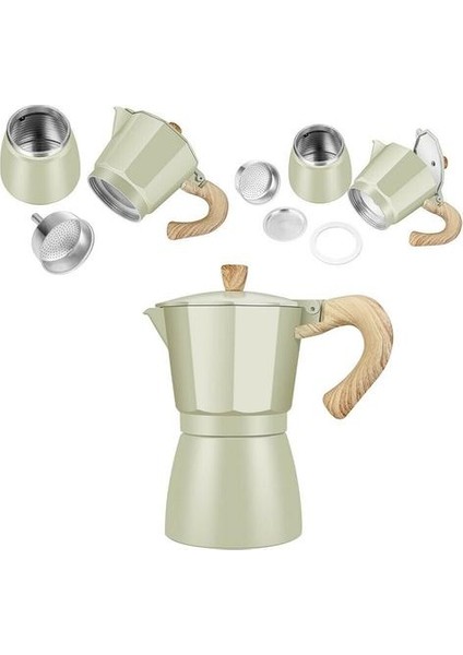 Kahve Makinesi Alüminyum Mocha Espresso Percolator Pot Kahve Makinesi Moka Pot 6cup Stopetop Kahve Makinesi | Kahve Tencereler (Yurt Dışından)