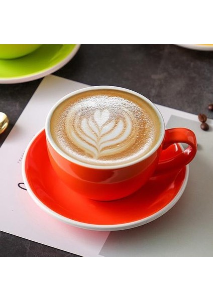 Avrupa Tarzı Seramik Kalınlaşmış Cappuccino Standart Rekabet Çelenk Latte Sos Fincan (Yurt Dışından)