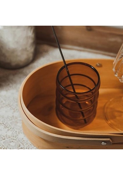 Yaratıcı Dalga Şekli Isıya Dayanıklı Cam Bardak Su Şişesi Bira Drinkware Çay Kupa Kahve Suyu Süt Çay Ev Kafe Drinkware Hediye | Bira Steins (Kahverengi) (Yurt Dışından)
