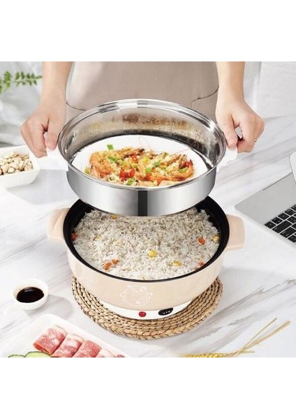 Ev Pirinç Ocak Güveç Pot Çok Fonksiyonlu Elektrikli Vapur Öğrenci Yurdu Yapışmaz Elektrikli Sıcak Pot Büyük Kapasiteli 220 V | Multicokers (Yurt Dışından) modelleri