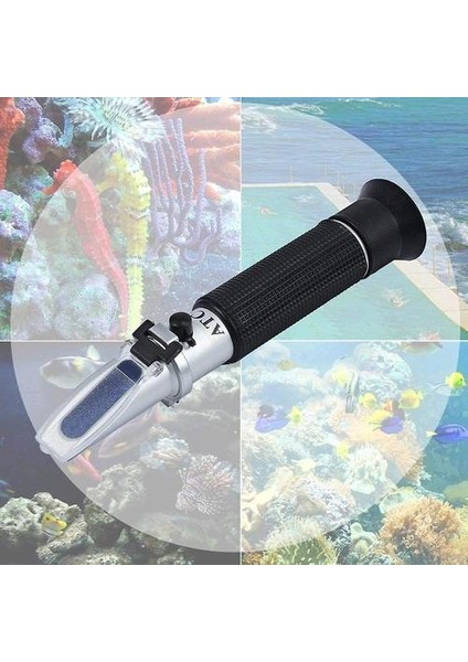 Deniz Suyu Refraktometre RHS-100ATC 0-10% Tuzluluk 1.000-1.070 Akvaryum Için Tuz Spesifik Yerçekimi Deniz Suyu Salinometre (Plastik Kasa Ile) (Yurt Dışından)
