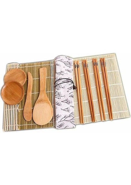 Dıy Suşi Set Mutfak Kırıcı, Suşi Perdeleri Seti, Baget, Suşi Tabağı ve Kaşık (Yurt Dışından)