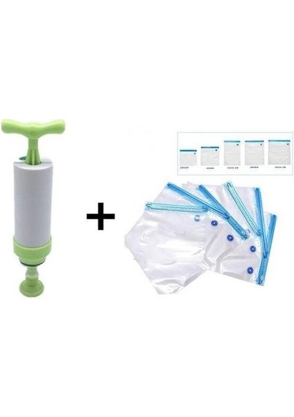 Vakum Gıda Torbası Mühürleyen Gıda Saklama Çantası Hava Pompası Buzdolabı Için Uygun Plastik Kilitli Seal Çanta Kullanımlık Koruma | Saran Wrap & Amp;plastik Torbalar (Yeşil) (Yurt Dışından)