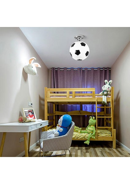 LED Football Pendant Light, E27 Lampholder, Glass Round Body Pendant Lamp For Children's Room, Aisle (Yurt Dışından)