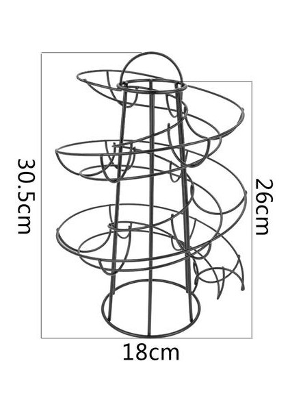 Deluxe Spiraling Dispenser Raf Sepet Saklama Alanı 24 Çok Fonksiyonlu Raf Depolama Mutfak Tutucular Aracı | Depolama Tutucular ve Amp;raflar (Yurt Dışından)