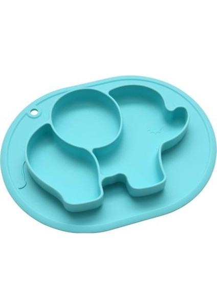 Silikon Karikatür Hayvan Bebek Bölünmüş Plaka Emme Fil Çocuk Plaka Kase Bulaşık Mat Bebek Besleme Öğrenme Yeme Sofra Takımı | Bulaşıklar (Yurt Dışından)