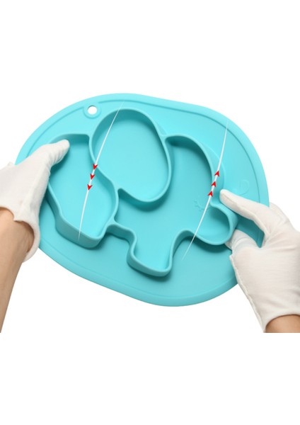 Silikon Karikatür Hayvan Bebek Bölünmüş Plaka Emme Fil Çocuk Plaka Kase Bulaşık Mat Bebek Besleme Öğrenme Yeme Sofra Takımı | Bulaşıklar (Yurt Dışından) fiyatları