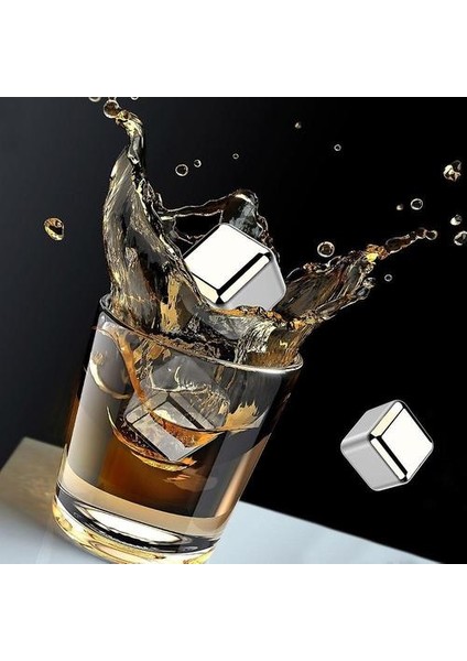Viski Viski Taşları Hediye Seti - 12 Tekrar Kullanılabilir Paslanmaz Çelik Buz Küpleri ve 1 Buz Maşası - Içeceklerinizi Soğutmak Için En Havalı Gadget! (Yurt Dışından)
