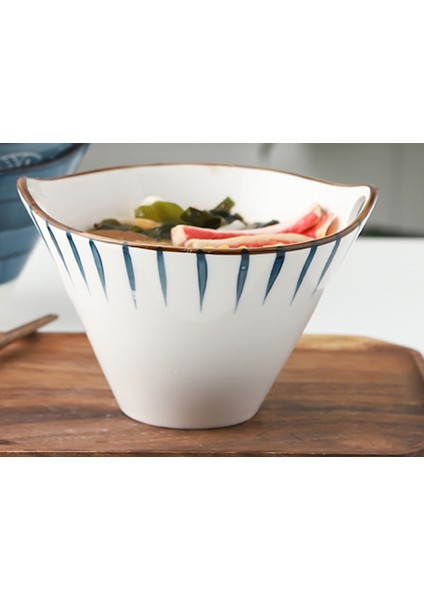 Seramik Handpainted Japon Tarzı Şehriye Kase, Pirinç Salatası Çorba Kabı, Ev Japon Tarzı Ramen Kase | Kaseler (Yurt Dışından)