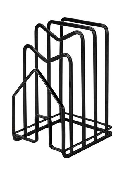 Kesme Tahtası Raf Doğrama Kurulu Organizatör Standı Tutucu Mutfak Tezgah Tencere Pan Kapakları Raf Organizatör Düz Çelik | (Siyah) (Yurt Dışından)