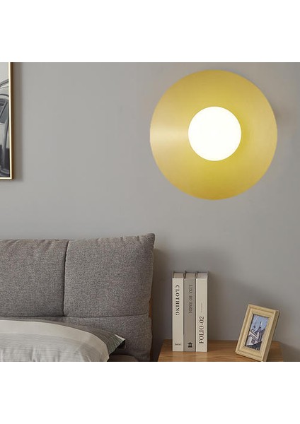 5W Copper Glass Ball Neutral Light Living Room Decorative Wall Lamp (Yurt Dışından)