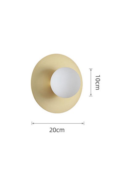 5W Copper Glass Ball Neutral Light Living Room Decorative Wall Lamp (Yurt Dışından)