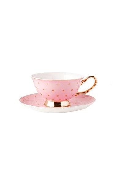 Kaşıkla Nordic Basit Sevimli Kahve Fincanı Modern Pembe Ingilizce Çay Seti Çevre Dostu Çay Bardağı Daireler | Kahve Kupası ve Amp; Amp;tabak Setleri (Yurt Dışından)