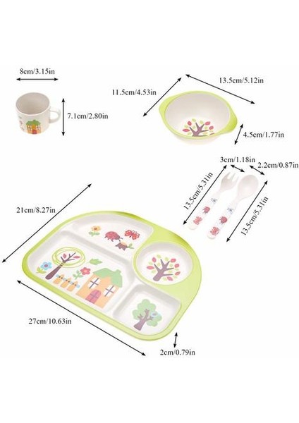 5 Adet / Takım Eko Dostu Bambu Elyaf Bebek Plaka Yemekleri 4 Yuvaları Çocuk Sofra Bulaşıkları Yemek Yaratıcı Hediye | Bulaşıklar (Yurt Dışından) fiyatları