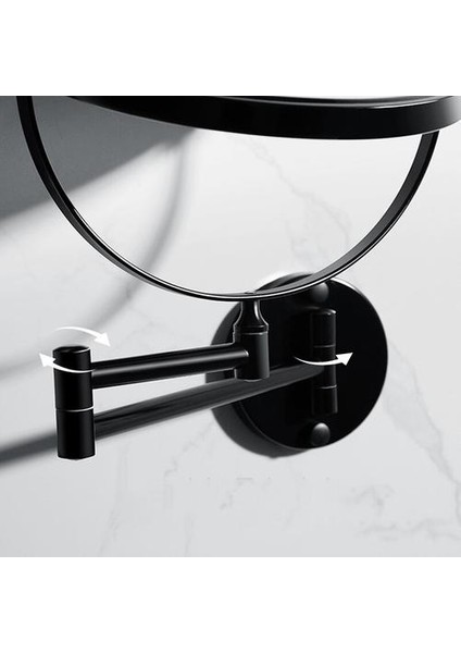 Banyo Siyah Ayna Duvara Monte Makyaj Aynası Banyo Güzellik Ayna Katlanır Büyüteç Duvara Monte Aynalar | Banyo Aynaları (Yurt Dışından) fırsatları