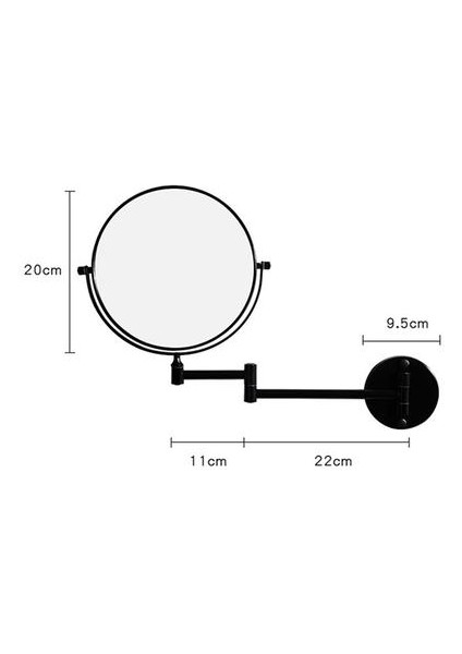 Banyo Siyah Ayna Duvara Monte Makyaj Aynası Banyo Güzellik Ayna Katlanır Büyüteç Duvara Monte Aynalar | Banyo Aynaları (Yurt Dışından) indirimleri