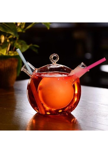 Yüksek Kapasiteli Yaratıcı Kokteyl Vodka Brendi Viski Kupası Paylaşımı Kupalar Şeffaf Çift Boru Cam Kişilik Barware Club Cup | Kokteyl Cam (Yurt Dışından)