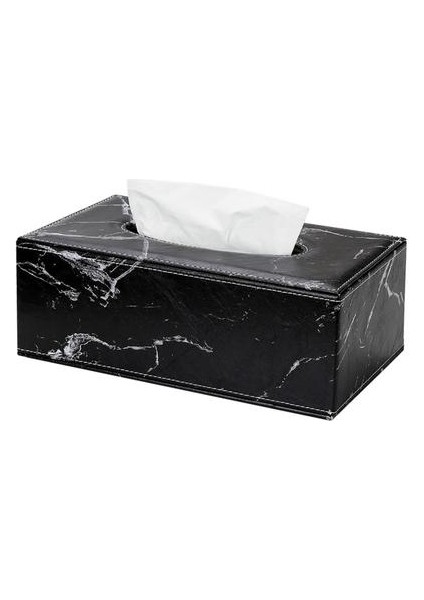 Modern Mermer Dikdörtgen Faux Deri Doku Kutusu Peçete Tuvalet Kağıdı Tutucu Kılıf Dispenseri Ev Dekorasyon | Deri Doku Kutusu | Kutu Napkins Pu Deri Doku Kutusu (Yurt Dışından)