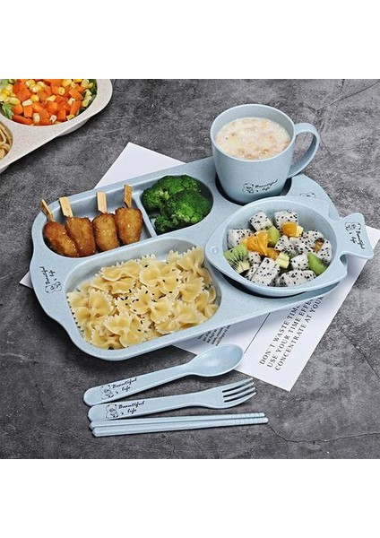 6 Adet / Takım Çocuk Bebek Sofra Seti Karikatür Tabaklar Çocuk Yemekleri Çocuk Yemek Anti Sıcak Eğitim Gıda Kase Kaşık Çatal | Bulaşıklar (Yurt Dışından) fiyatları