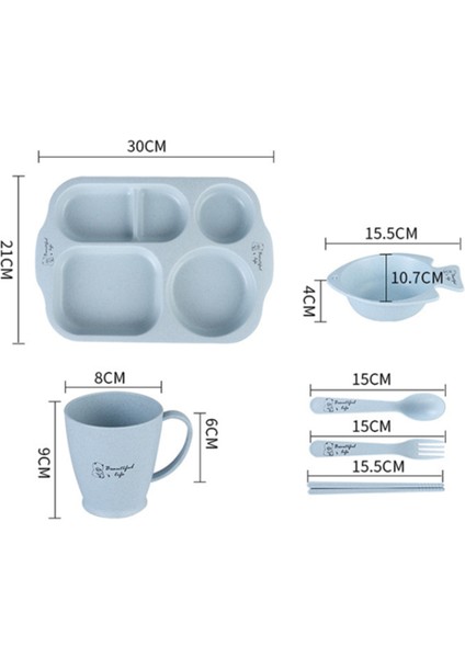 6 Adet / Takım Çocuk Bebek Sofra Seti Karikatür Tabaklar Çocuk Yemekleri Çocuk Yemek Anti Sıcak Eğitim Gıda Kase Kaşık Çatal | Bulaşıklar (Yurt Dışından) modelleri