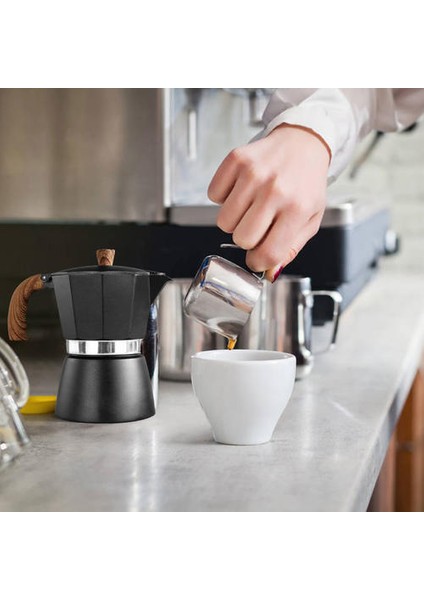 150 ml Pratik Alüminyum Kahve Makinesi Moka Kahve Pot Espresso Percolator Pot Elektrikli Sobalar Için Uygun Gaz Sobaları | Kahve Tencere (Yurt Dışından)