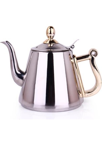 Paslanmaz Çelik Çaydanlık Su Isıtıcısı Indüksiyon Ocak Özel Gongfu Demlik Ev Filtresi ile Düz 1200ML | Çaydanlıklar (Yurt Dışından)