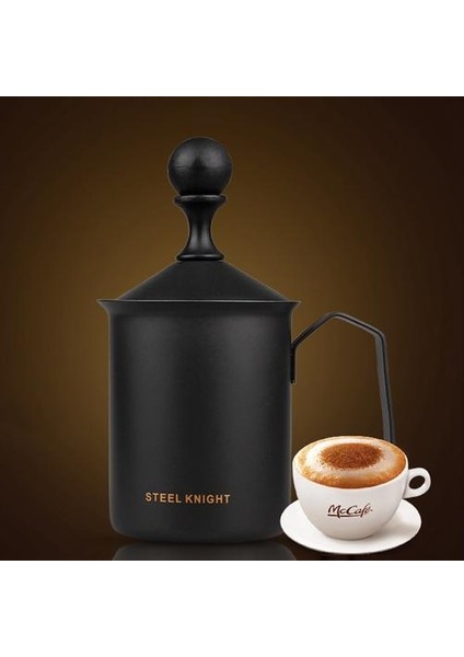 Manuel Süt Frother Süt Kremi El Pompası Frother Cappuccino Latte Kahve Köpük Sürahi (400ML) | Sütlüler (Yurt Dışından)