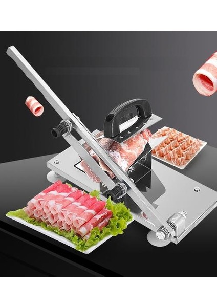 Ev Manuel Kuzu Dilimleme Dondurulmuş Et Kesme Makinesi Biftek Herb Mutton Rolls Kesici | Manuel Dilimleyiciler (Yurt Dışından)
