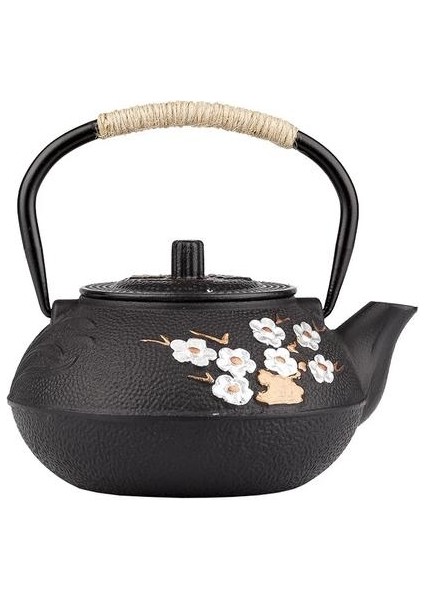 600 ml Japon Çay Demlik Zarif Erik ve Bambu Boyalı Serisi Döküm Demir Su Isıtıcısı Kaynar Su Süzgeci Su Isıtıcısı Çaydanlık ile Set | Çaydanlıklar (Yurt Dışından)