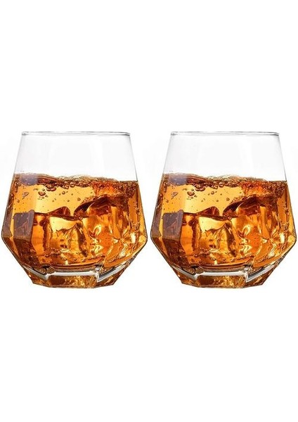 2 Adet 330 ml Kristal Cam Viski Eski Moda Gözlük Kaya, Scotch, Bourbon, Likör Için Kalın Ağırlıklı Alt ile Gözlük | Eski Moda Cam (Yurt Dışından)