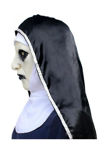 Cadılar Bayramı Rahibe Maske Korku Lateks Maskeleri Cosplay Mascarillas Valak Yüz Maskeleri Başlığı ve Dropshipping ile (Yurt Dışından) fırsatları