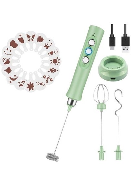 Elektrikli Süt Frother, El Şarj Edilebilir 3 Hız Ayarlanabilir Mini Kahve Frother Döşemesi Latte, Cappuccino, Kahve Için | Sütlüler (Yurt Dışından)