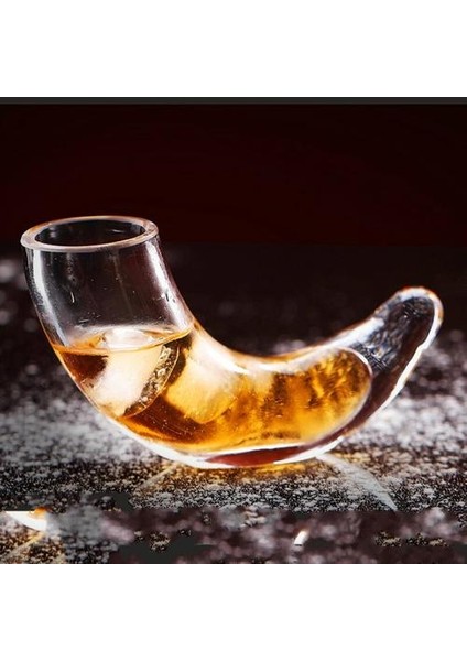 1 Adet / Takım Yaratıcı Boynuz Şarap Cam Sanat Şekli Kokteyl Cam Kupası Kalın Cam Gergedan Korna Viski Vodka Bar Aile Şarap Kupası | Şeffaf (Yurt Dışından)