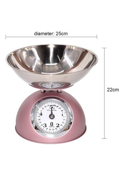 5 kg Mekanik Tip Paslanmaz Çelik Doğru Mutfak Ölçeği Kolay Oku Ölçüm Aracı Pişirme Ev Yemek Kase Pişirme ile Ağırlık | Mutfak Terazi (Yurt Dışından)