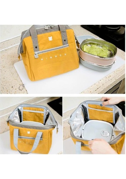 Taşınabilir Öğle Yemeği Çantası Yeni Termal Yalıtımlı Öğle Yemeği Kutusu Tote Soğutucu Çantası Bento Kılıfı Öğle Yemeği Konteyner Okul Gıda Saklama Torbaları | Öğle Yemeği Çantalar (Yurt Dışından) fırsatları