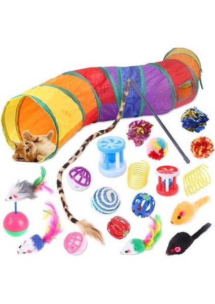 20 Adet Kedi Oyuncak Seti Roller Mouse Kitten Eğlenceli Zihinsel Fiziksel Egzersiz Yapboz Oyuncak JS22 | Oyuncaklar (Yurt Dışından)