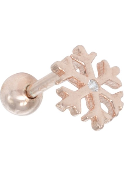 Kar Tanesi Tragus Gümüş Küpe NUR-KP02053