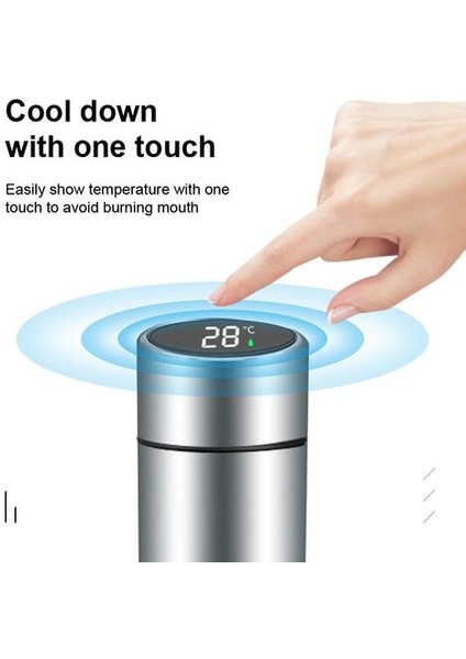 Akıllı Paslanmaz Çelik Termos Şişe Sıcaklık Ekran Vakum Şişeler Taşınabilir Seyahat Kahve Çay Thermos Термос 500ML | Vakumlu Şişeler ve Amp;termoslar (Yurt Dışından)
