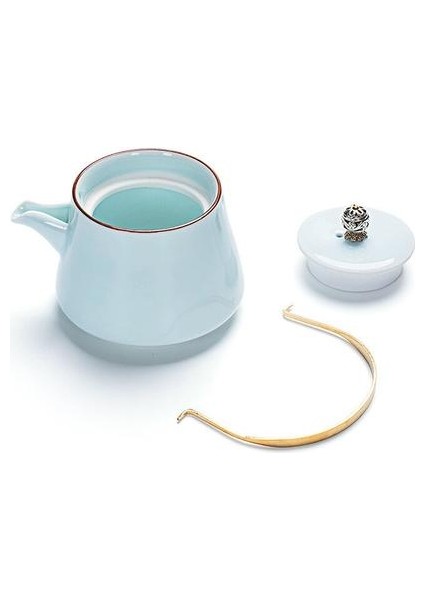 Celadon Seramik Işın Çay Potu 240 Ml, Japon Tarzı Çay Potu Pu'er Pot Ev Çay Seti Tek Çaydanlık Seramik Çiçek Çaydanlık Su Isıtıcısı | Çaydanlıklar (Yurt Dışından)