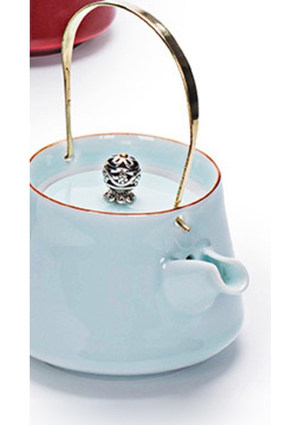 Celadon Seramik Işın Çay Potu 240 Ml, Japon Tarzı Çay Potu Pu'er Pot Ev Çay Seti Tek Çaydanlık Seramik Çiçek Çaydanlık Su Isıtıcısı | Çaydanlıklar (Yurt Dışından)