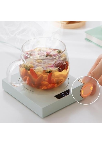 LED Dijital Ekran Isıtma Coaster Evrensel 5 Hızlı USB Fiş Kupa Mat Içecek Küt ... Ofis Home Için Sıcak Isıtıcı Kupalar Coaster | Mats & Amp;pedler (Beyaz) (Yurt Dışından)