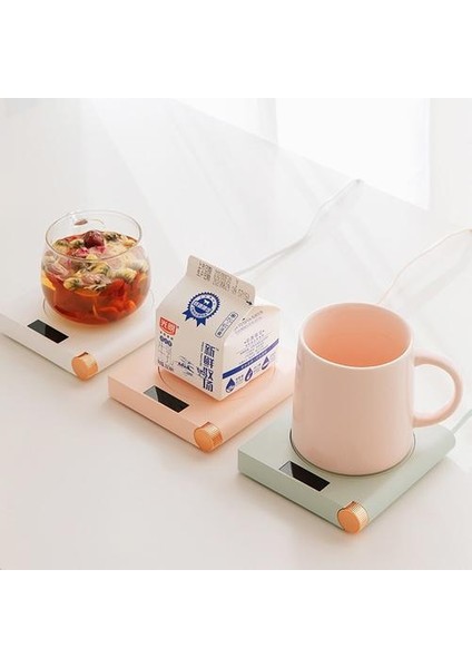 LED Dijital Ekran Isıtma Coaster Evrensel 5 Hızlı USB Fiş Kupa Mat Içecek Küt ... Ofis Home Için Sıcak Isıtıcı Kupalar Coaster | Mats & Amp;pedler (Beyaz) (Yurt Dışından)