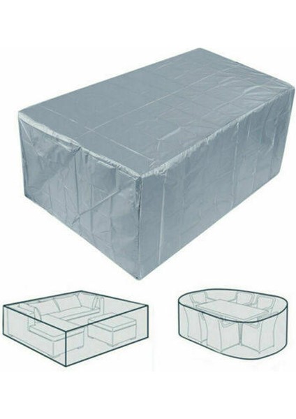 Su Geçirmez Kapak Veranda Bahçe Mobilyaları Kapakları Açık Kanepe Sandalye Masa Kapak Toz Geçirmez Kapak Için 210D | Tüm Amaçlı Kapaklar (242X162X100 Cm) (Yurt Dışından)