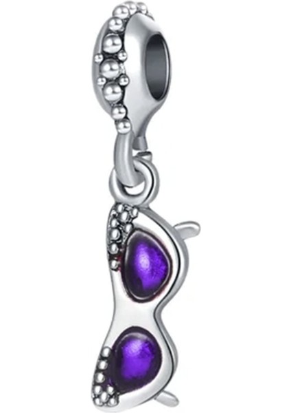 Gözlük Gümüş Charm NUR-BL00325